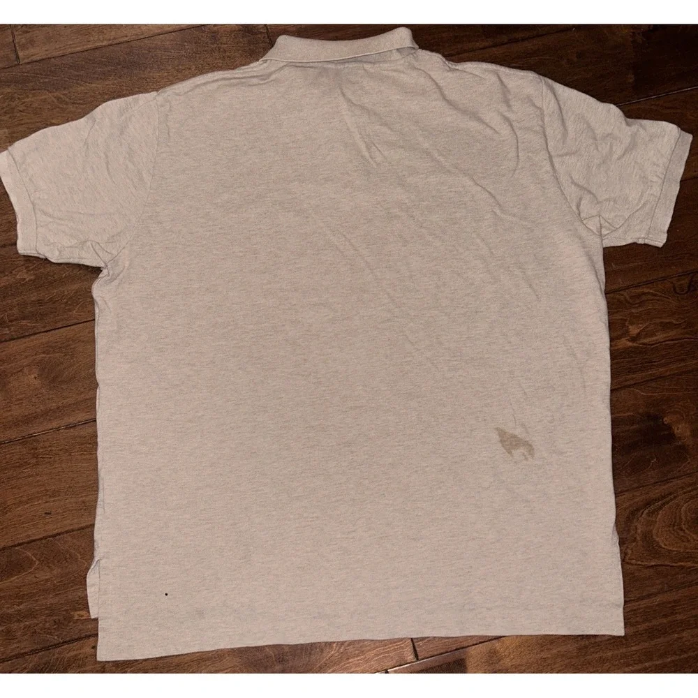 Ralph Lauren Polo‎ Shirt Mens 2XL Oat Beige Pony Cotton Logo Casual Preppy Used
